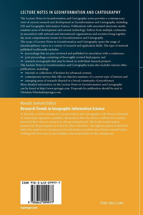 Produktbild: Research Trends in Geographic Information Science