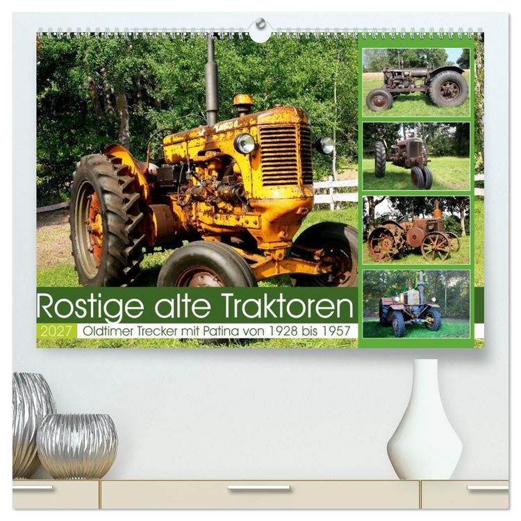 Produktbild: Rostige alte Traktoren (hochwertiger Premium Wandkalender 2027 DIN A2 quer), Kunstdruck in Hochglanz