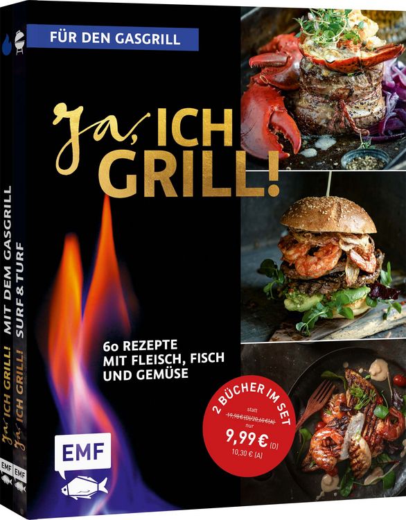 Produktbild: Ja, ich grill! &ndash; F&uuml;r den Gasgrill: Doppelt gut &ndash; 2 B&uuml;cher im Set