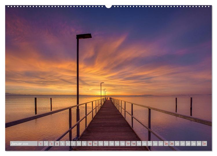 Produktbild: Bodensee-Stimmungen (hochwertiger Premium Wandkalender 2026 DIN A2 quer), Kunstdruck in Hochglanz