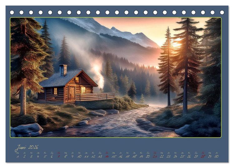 Produktbild: Landschaft romantisch gesehen (Tischkalender 2026 DIN A5 quer), CALVENDO Monatskalender