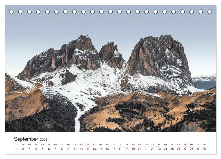 Produktbild: Alpen - Highlight eines beeindruckenden Gebirges (Tischkalender 2026 DIN A5 quer), CALVENDO Monatskalender