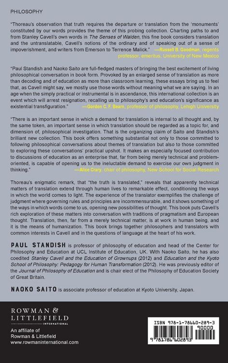 Produktbild: Stanley Cavell and Philosophy as Translation
