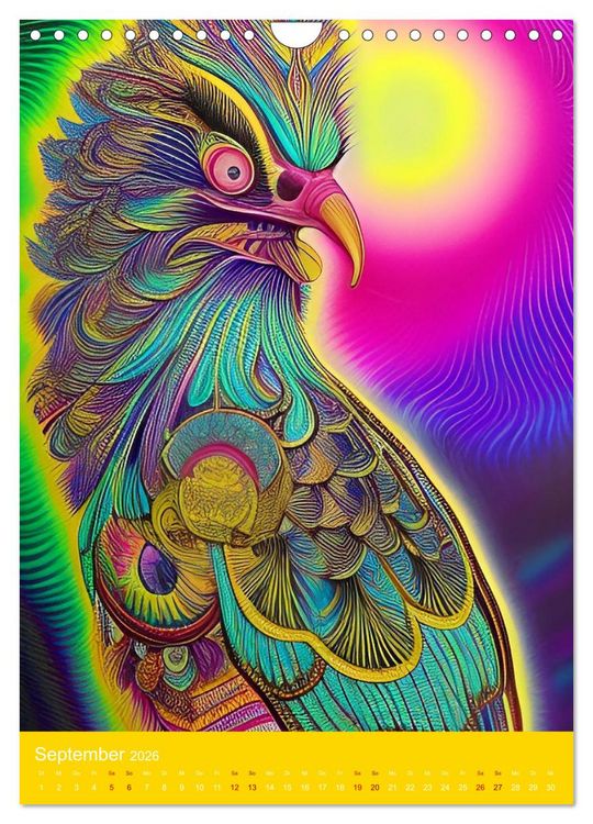 Produktbild: Crazy Neon - Das Farbspektakel (Wandkalender 2026 DIN A4 hoch), CALVENDO Monatskalender