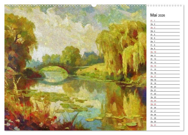 Produktbild: Fr&uuml;her Impressionismus (Wandkalender 2026 DIN A2 quer), CALVENDO Monatskalender