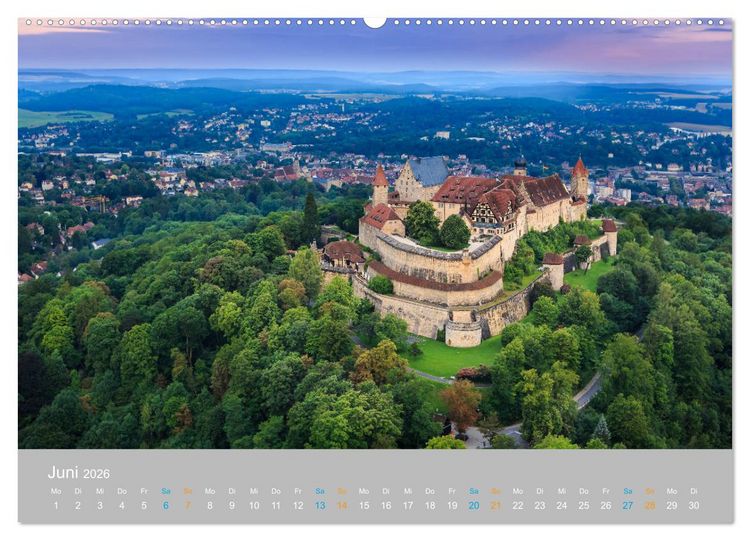 Produktbild: Coburger Land - Burgen und Schl&ouml;sser (hochwertiger Premium Wandkalender 2026 DIN A2 quer), Kunstdruck in Hochglanz