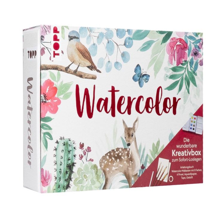 Produktbild: Watercolor - Die wunderbare Kreativbox. Mit Anleitungsbuch und Material