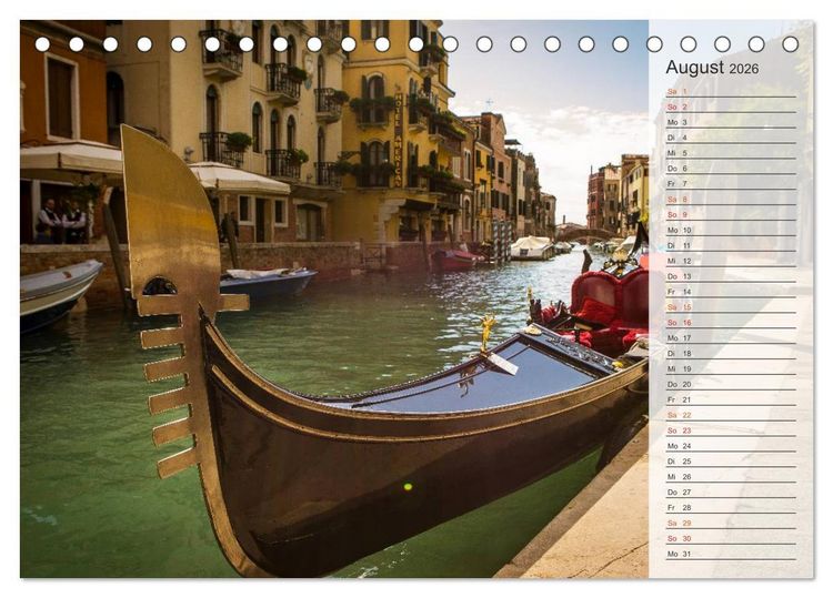 Produktbild: Wundervolles Venedig (Tischkalender 2026 DIN A5 quer), CALVENDO Monatskalender
