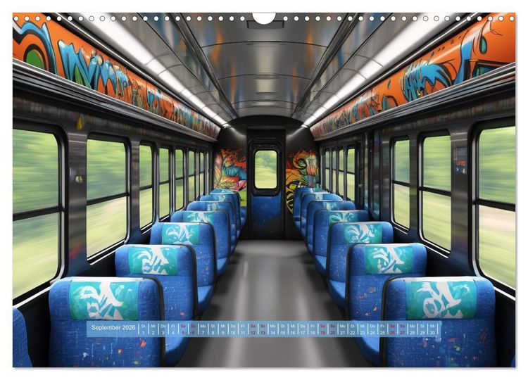 Produktbild: Graffiti Train (Wandkalender 2026 DIN A3 quer), CALVENDO Monatskalender