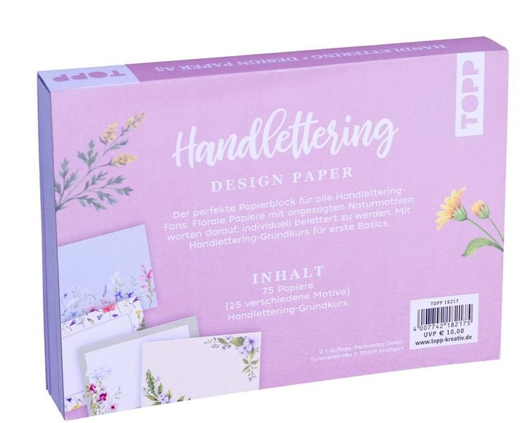 Produktbild: Handlettering Design Paper Block Cottage Dreams A5