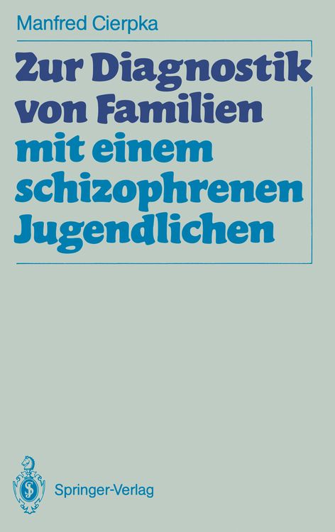 Produktbild: Zur Diagnostik von Familien mit einem schizophrenen Jugendlichen