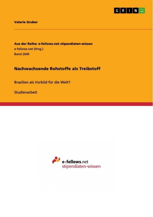 Produktbild: Nachwachsende Rohstoffe als Treibstoff