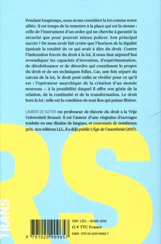 Produktbild: Hors la loi : th&eacute;orie de l'anarchie juridique