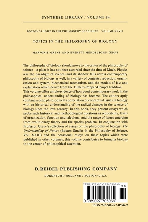 Produktbild: Topics in the Philosophy of Biology