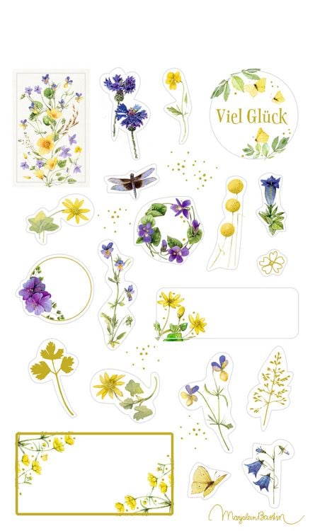 Produktbild: Stickerbogen mit 100 Stickern