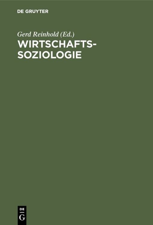 Produktbild: Wirtschaftssoziologie