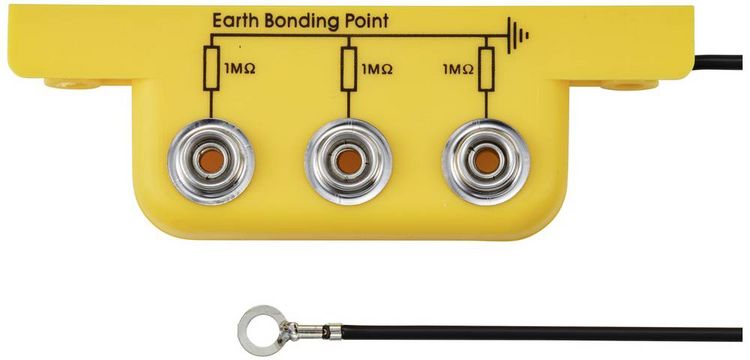 Produktbild: TRU COMPONENTS TC-12277208 Erdungsstecker 3x 10 mm Druckknopf-Anschluss, gewinkelte Form mit Kabel 1 St.