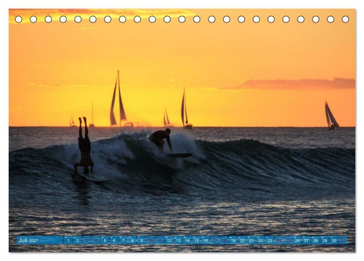 Produktbild: Hawaii&acute;s Surfer (Tischkalender 2027 DIN A5 quer), CALVENDO Monatskalender