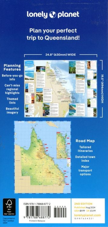 Produktbild: Lonely Planet Queensland Planning Map