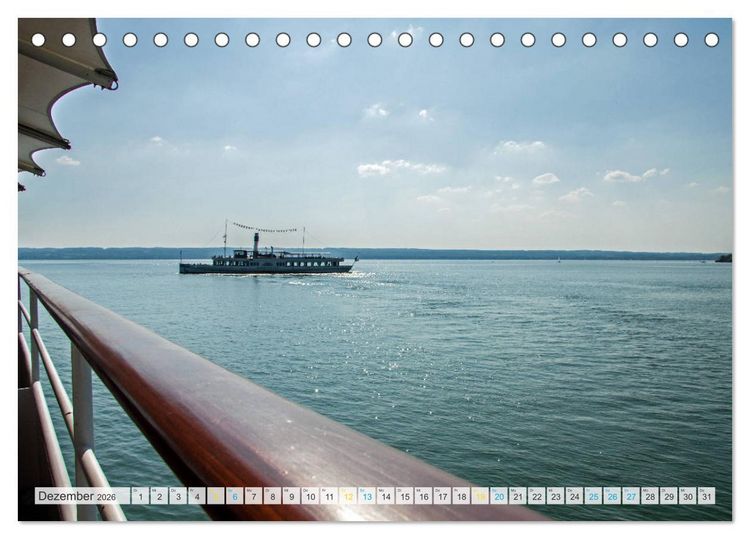 Produktbild: Vom Schiff aus gesehen - Mit dem Dampfer auf dem Ammersee (Tischkalender 2026 DIN A5 quer), CALVENDO Monatskalender