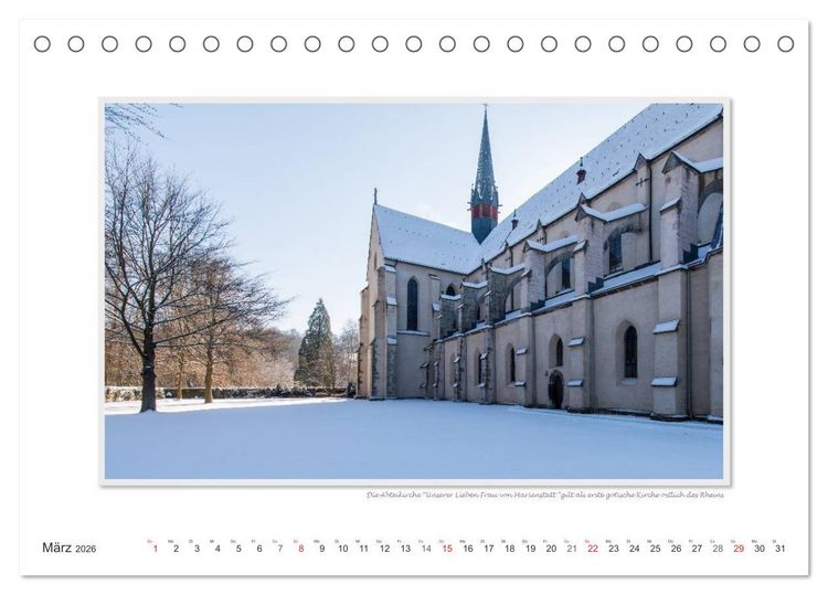 Produktbild: Emotionale Momente: Abtei Marienstatt im Westerwald (Tischkalender 2026 DIN A5 quer), CALVENDO Monatskalender