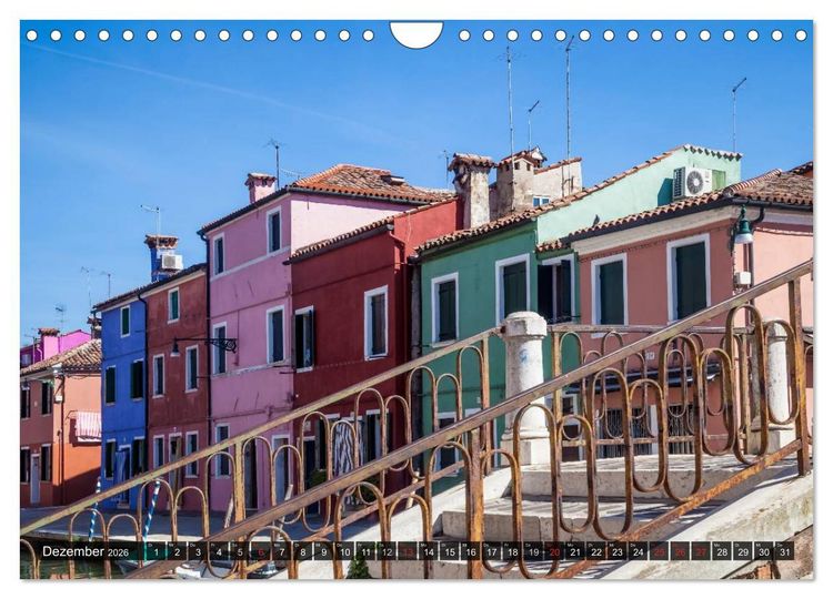 Produktbild: BURANO Charmante und farbenfrohe Insel (Wandkalender 2026 DIN A4 quer), CALVENDO Monatskalender