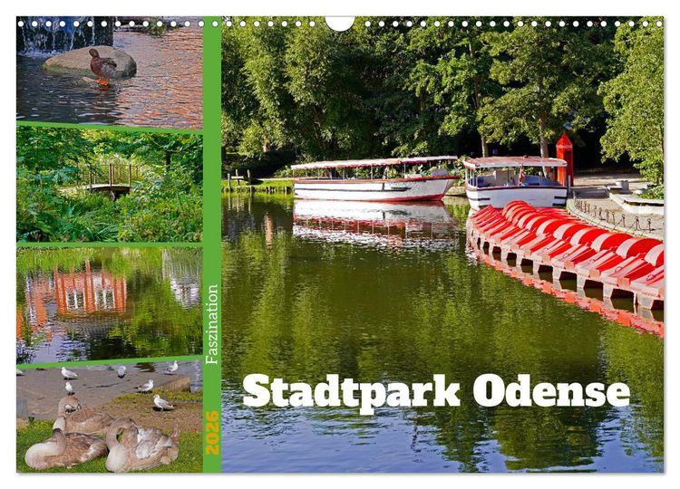 Produktbild: Faszination Stadtpark Odense (Wandkalender 2026 DIN A3 quer), CALVENDO Monatskalender