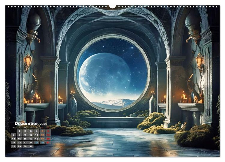 Produktbild: Fantasie und Science Fiction (Wandkalender 2026 DIN A2 quer), CALVENDO Monatskalender