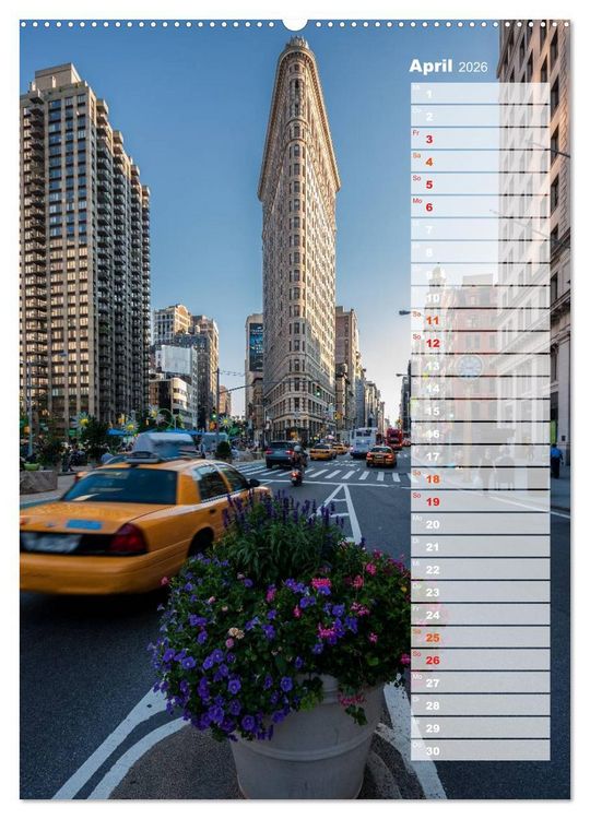 Produktbild: New York City Geburtstagskalender (hochwertiger Premium Wandkalender 2026 DIN A2 hoch), Kunstdruck in Hochglanz