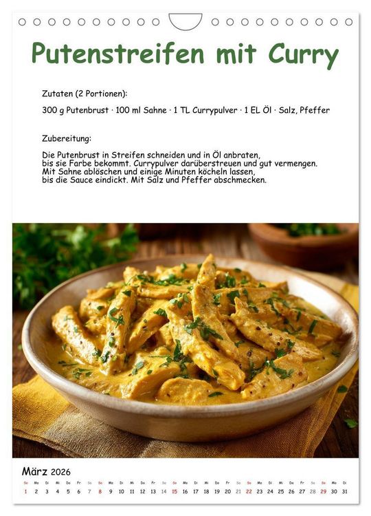Produktbild: Low Carb - Rezepte ohne Kohlenhydrate zum Abnehmen (Wandkalender 2026 DIN A4 hoch), CALVENDO Monatskalender