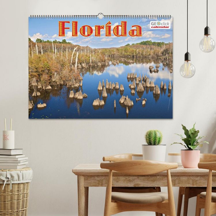 Produktbild: GEOclick calendar: Florida (Wandkalender 2026 DIN A2 quer), CALVENDO Monatskalender