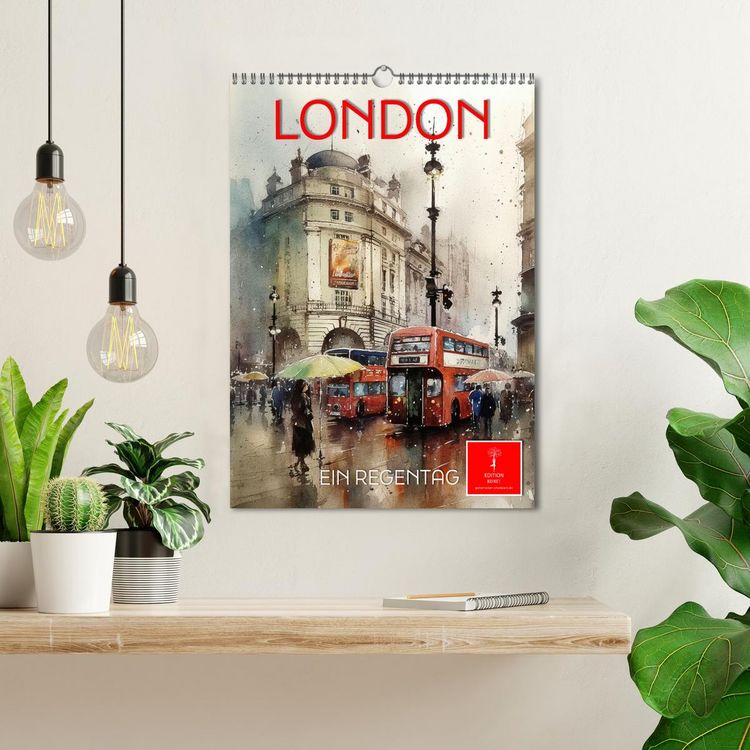 Produktbild: London - ein Regentag (Wandkalender 2026 DIN A3 hoch), CALVENDO Monatskalender