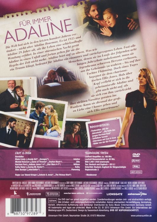 Produktbild: F&uuml;r immer Adaline