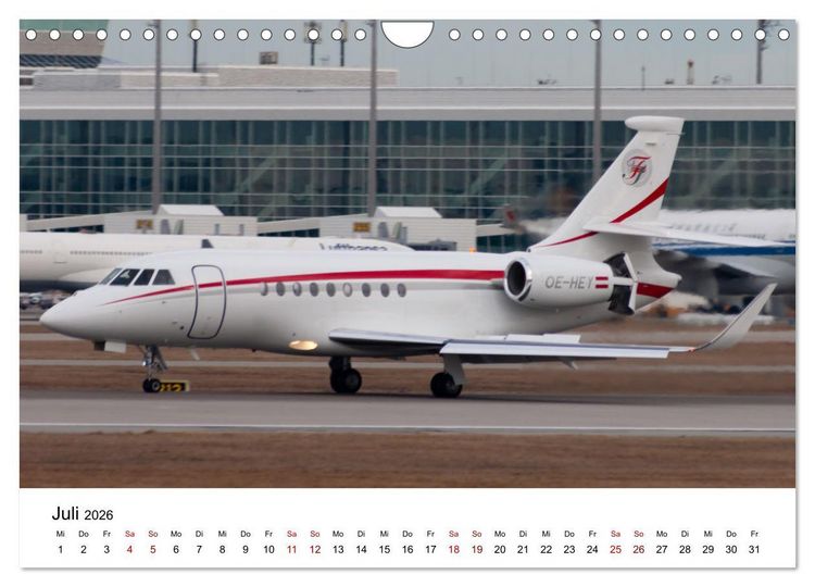 Produktbild: Die Welt der Privatjets (Wandkalender 2026 DIN A4 quer), CALVENDO Monatskalender