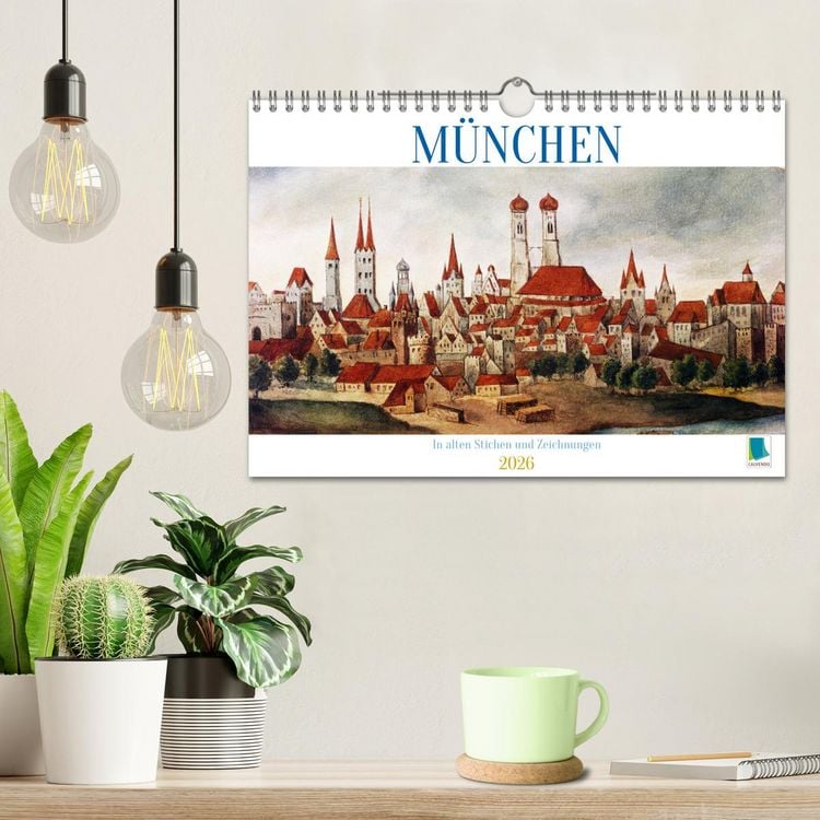 Produktbild: M&uuml;nchen: In alten Stichen und Zeichnungen (Wandkalender 2026 DIN A4 quer), CALVENDO Monatskalender