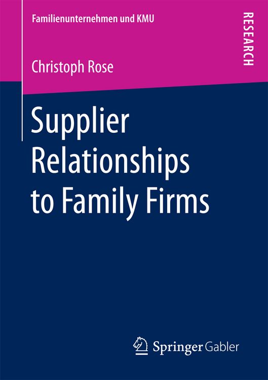 Produktbild: Supplier Relationships to Family Firms