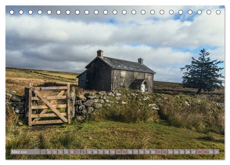 Produktbild: Dartmoor, herbe Sch&ouml;nheit im S&uuml;den Englands (Tischkalender 2026 DIN A5 quer), CALVENDO Monatskalender