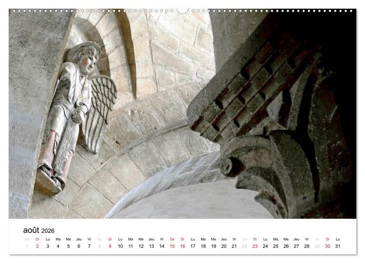 Produktbild: Abbatiale de Conques (Calendrier mural 2026 DIN A2 vertical) calendrier de bureau