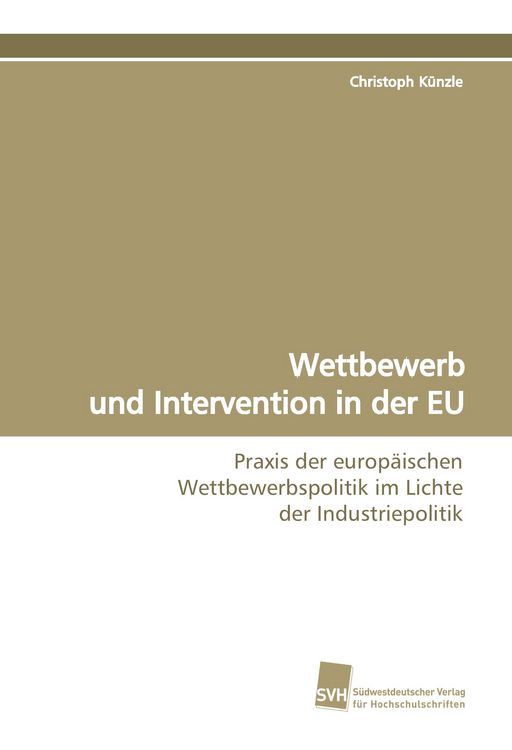 Produktbild: Wettbewerb und Intervention in der EU