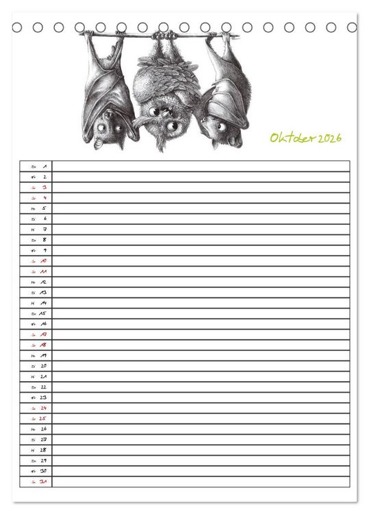 Produktbild: Tieronisch Eulen (Tischkalender 2026 DIN A5 hoch), CALVENDO Monatskalender