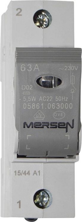 Produktbild: Mersen 05861.063000 Sicherungs-Lasttrennschalter Sicherungsgr&ouml;&szlig;e = D02 63A 400V 1St.