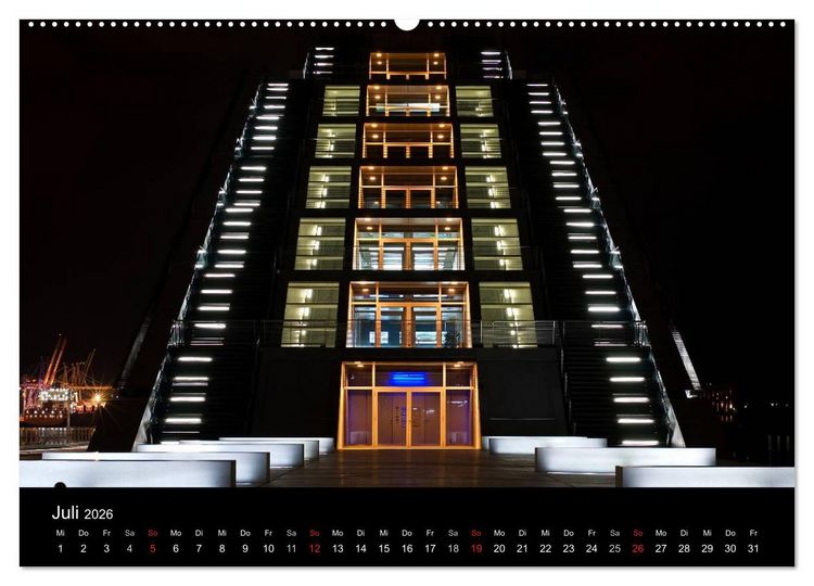 Produktbild: Hamburgs N&auml;chte (Wandkalender 2026 DIN A2 quer), CALVENDO Monatskalender