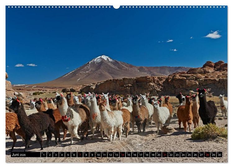 Produktbild: Bolivien Andenlandschaften (hochwertiger Premium Wandkalender 2026 DIN A2 quer), Kunstdruck in Hochglanz