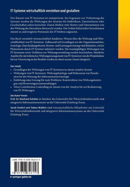 Produktbild: IT-Systeme wirtschaftlich verstehen und gestalten