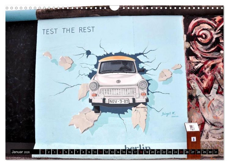 Produktbild: Berlin - Die East Side Gallery (Wandkalender 2026 DIN A3 quer), CALVENDO Monatskalender