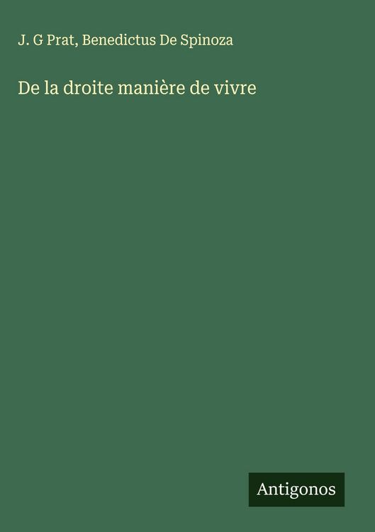 Produktbild: De la droite mani&egrave;re de vivre