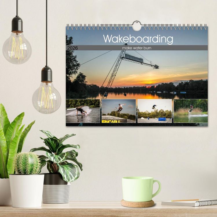 Produktbild: Wakeboarding - make water burn (Wandkalender 2026 DIN A4 quer), CALVENDO Monatskalender