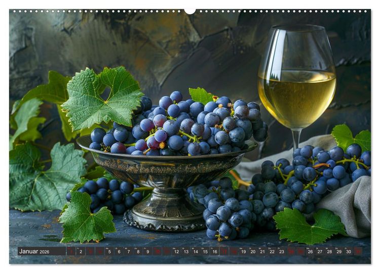 Produktbild: Wein begeistert (Wandkalender 2026 DIN A2 quer), CALVENDO Monatskalender