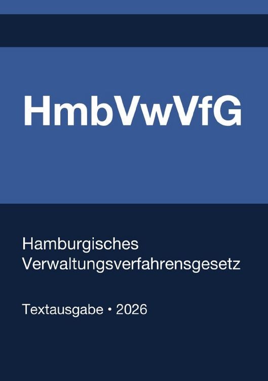 Produktbild: HmbVwVfG - Hamburgisches Verwaltungsverfahrensgesetz 2026