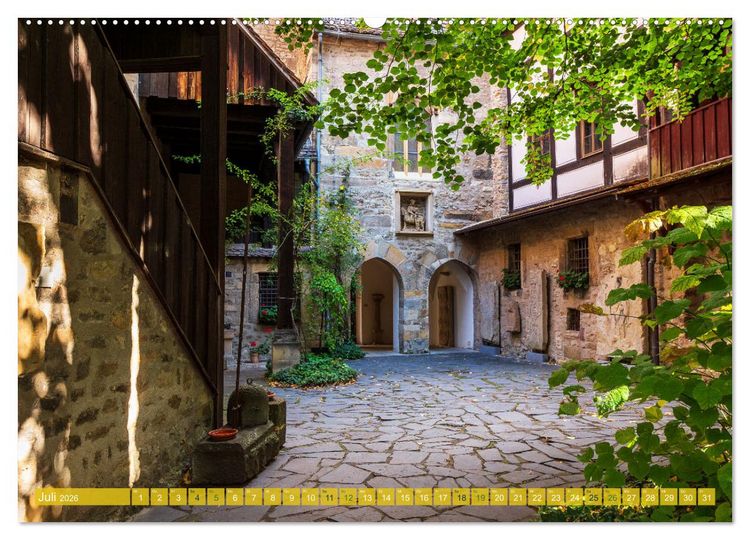 Produktbild: Romantisches Erfurt - Reise durch das sch&ouml;ne Th&uuml;ringen (hochwertiger Premium Wandkalender 2026 DIN A2 quer), Kunstdruck in Hochglanz